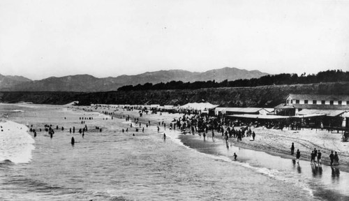 Gathering on the beach