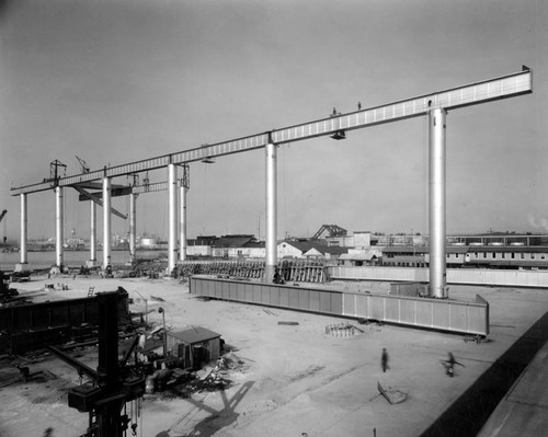 View of dry dock area, Wilmington Harbor