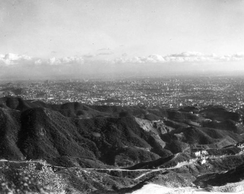 Panoramic view of Hollywood & Hollywood Hills