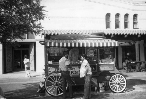 Popcorn vendor at the Los Angeles Plaza