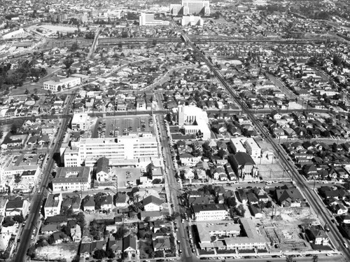 White Memorial Hospital, White Memorial Church, looking northeast