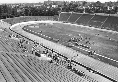 Small crowd at the Watts Summer Games