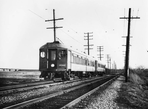 Pacific Electric car on track