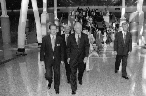 Mayor Riordan at the L.A. Convention Center