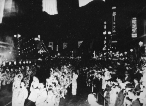 Annual Nisei festival, fan dance