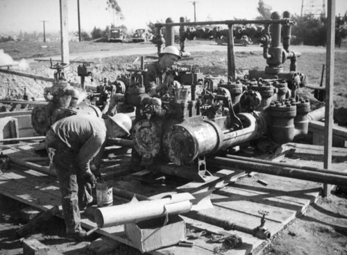 Choke manifold in the Montebello oil field