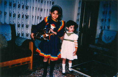 Sisters in Pakistani dress