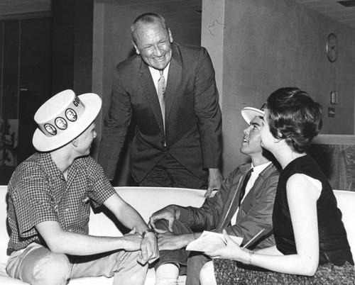 William F. Knowland with Pierce College students