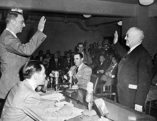 Mayor being sworn in