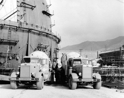 Cement trucks at San Onofre