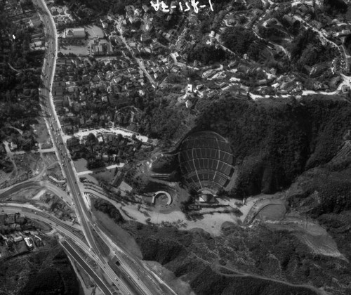 Closer view of the Hollywood Bowl and vicinity