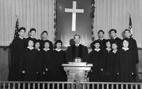 Chinese Methodist Church choir and clergy