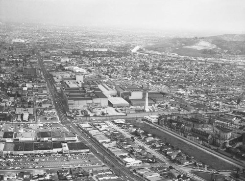 Metro Goldwyn Mayer Studios, Washington Boulevard, looking northeast