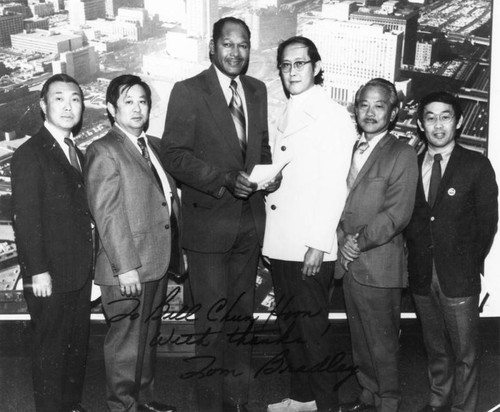 Members of the Asian Commission with Tom Bradley