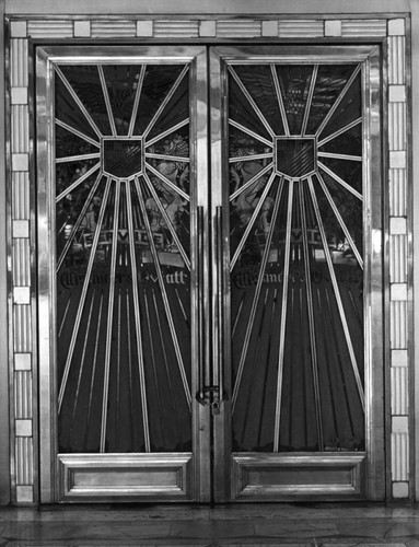 Front doors to the Oviatt Building