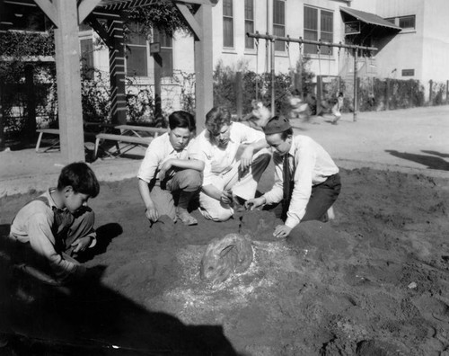 Playground sand sculpture