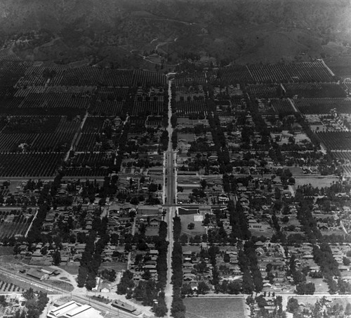 Glendora, an aerial view