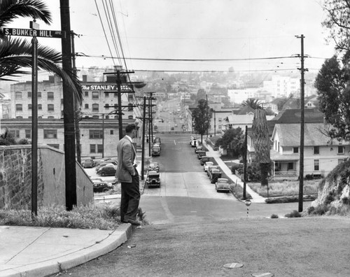 Looking west from S. Bunker Hill Avenue