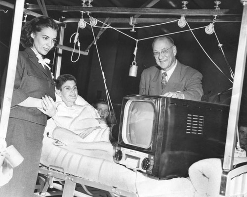 TV set for wounded Marines