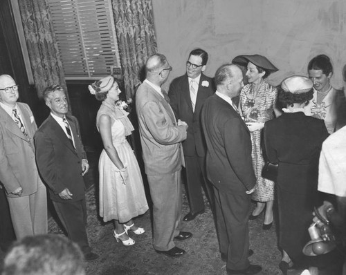 Poulson at post-inaugural reception