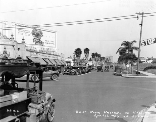 View east from Western on Wilshire