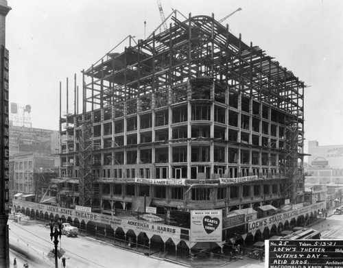 Loew's State Theatre construction site