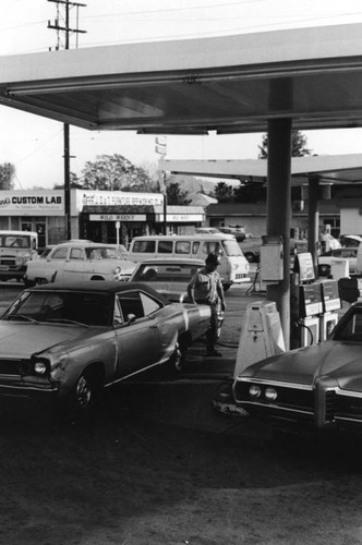 Gas lines at the service station