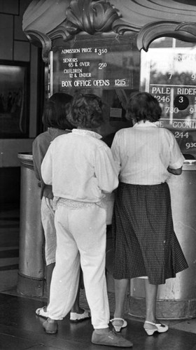 Ticket prices at the Fairfax Theatre