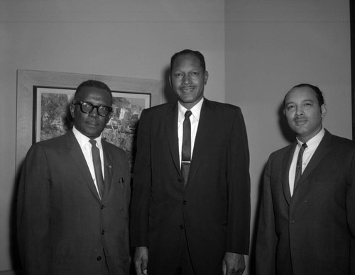 Councilman Tom Bradley with unidentified visitors