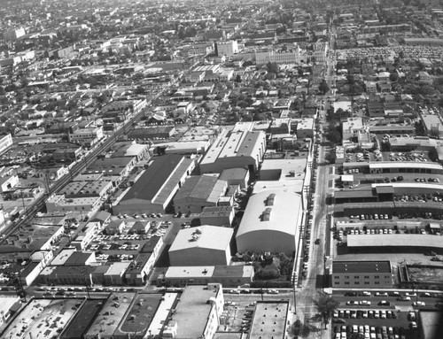 Las Palmas Avenue and Romaine Street, Hollywood, looking east