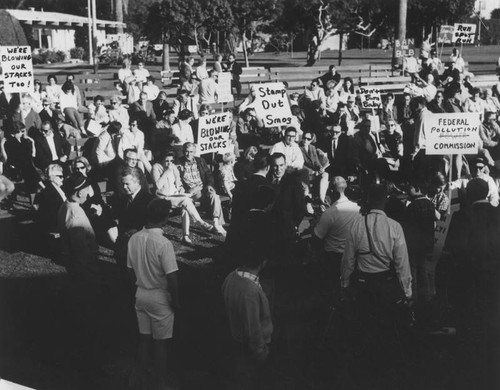 Protesting the fallout of smog particles