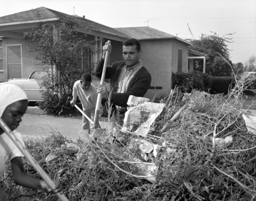 Councilman Billy Mills works with Civilian Conservation Corps