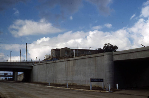 Fort Moore Hill from Santa Ana Freeway/US 101