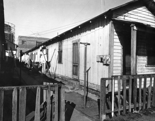 Slum housing in downtown