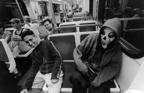 Riding the subway on Halloween