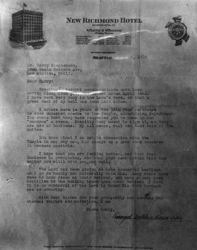 Stephenson suit letter