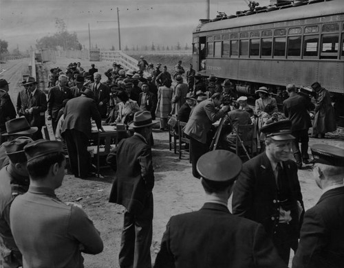 Japanese leaving for internment camp