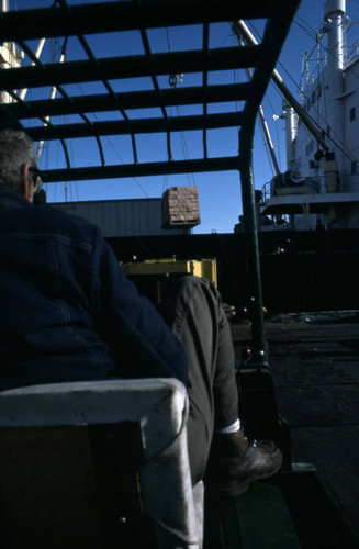 Crane, loading of ships, Port of Los Angeles, San Pedro