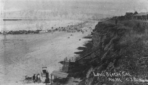 Long Beach shoreline viewed from cliffs