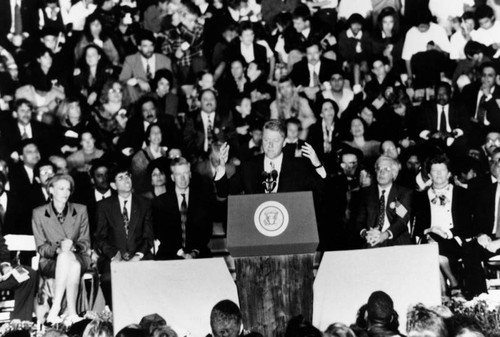 President Clinton at City Hall