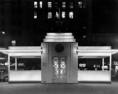 Victory House, nite view