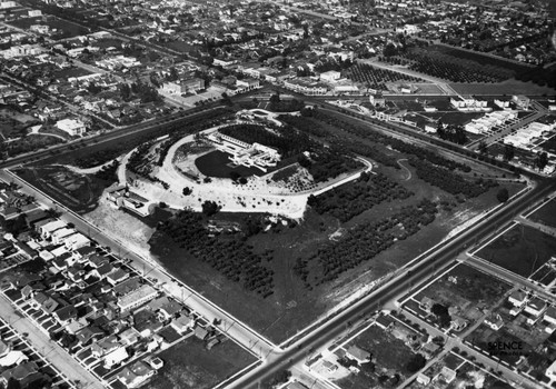 Aerial photo of Barnsdall Park