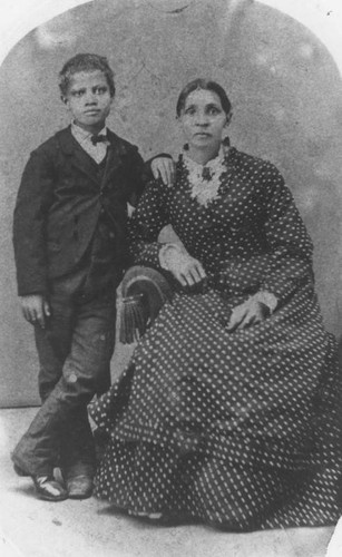 Joseph Blackburn Bass with his mother