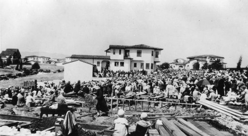 Radio audience on picnic