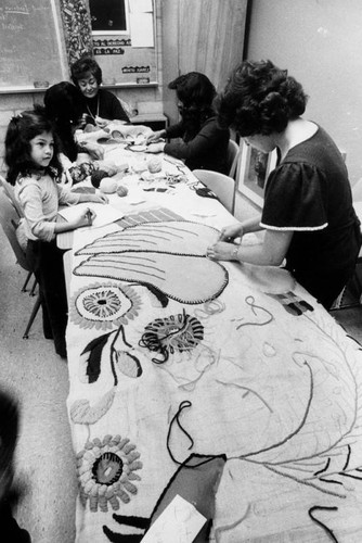 Wall hanging embroidering