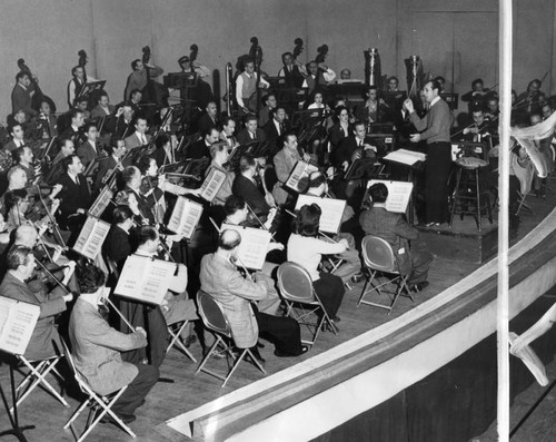 Philharmonic Orchestra of Los Angeles rehearsal