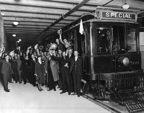 Electric car subway opening