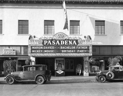 Marquee and box office, Pasadena Theater