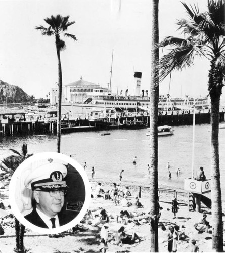 Passenger ship S.S. Catalina shown docked in Avalon Bay