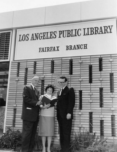 Library officials, Fairfax Branch, views 1-2